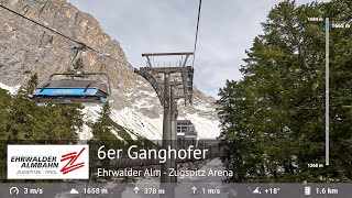 Ganghofer Full Ride  Ehrwalder Alm Zugspitz Arena  Built by Doppelmayr in 1996 [upl. by Linette465]