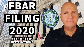 FBAR And Filing FinCEN Form 114  Step By Step Instructions For Reporting Offshore Accounts 2020 [upl. by Jamnes]