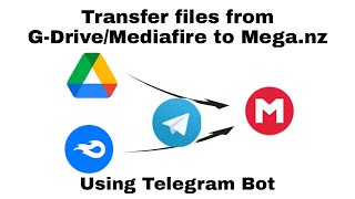 How to transfer files from Google drive and mediafire to meganz with telegram  mega uploader bot [upl. by Rramaj949]