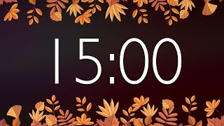 15 Minute Fall Timer with Gentle Alarm No Music [upl. by Opportina]