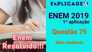 ENEM 2019 – 1ª Aplicação – Questão 75 Meio Ambiente [upl. by Marmaduke]