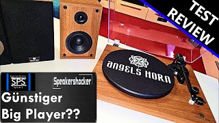 Angels Horn günstiger Plattenspieler Anlage Test  Review  Soundcheck Guter oder billig Turntable [upl. by Butterworth]