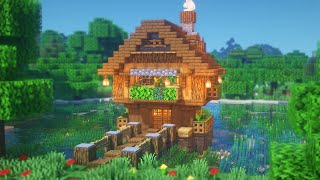 Minecraft How to Build a Lake House  Simple Survival House Tutorial [upl. by Gellman]