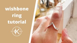 How To Make A Wishbone Ring  With Guest Tutor Eleni From Asími  Kernowcraft [upl. by Atena]