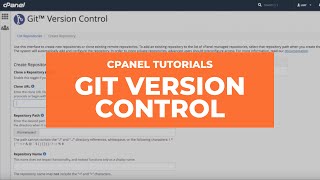 cPanel Tutorials  Git Version Control [upl. by Amahs]