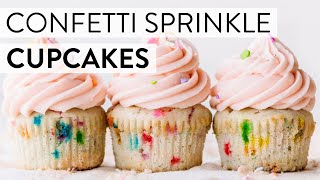 Confetti Sprinkle Cupcakes  Sallys Baking Recipes [upl. by Esina896]