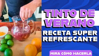 ¡Cómo hacer un tinto de verano Recetas [upl. by Onitnerolf78]