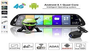 Oglinda android cu navigatie GPS amp dual DVR Camera FULL Review [upl. by Erialb585]