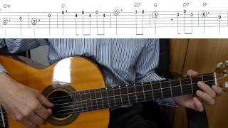 El Cóndor Pasa  Easy Guitar melody tutorial  TAB Guitar lesson [upl. by Joye]