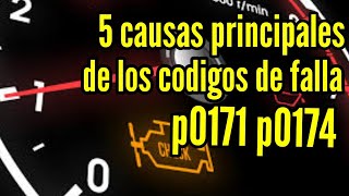 5 Causas De Los Codigos P0171 Y P0174  Mecánico En VIVO [upl. by Gschu]