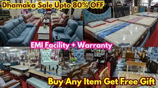 Dhamaka Sale Upto 80 OFF Cheapest Furniture From Manufacturer  Sofa Sets Dining Tables amp Cots [upl. by Atinomar]