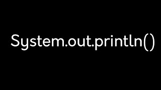 Systemoutprintln in Java [upl. by Ecnerwaled]