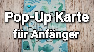 die einfachste Pop Up Karte der Welt I Kartenbasteln für Anfänger I ohne Falzbrett [upl. by Niles]