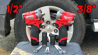 38quot stronger than 12quot  Milwaukee M12 stubby impact wrench 38quot vs 12quot [upl. by Varipapa]