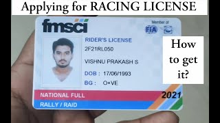 How to get Racing License  FMSCI  Racing License  Tamil  High Octane Tamil [upl. by Wiltz]