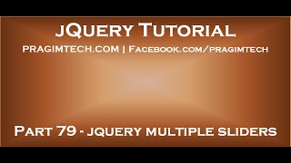 jquery multiple sliders on page [upl. by Cruce]