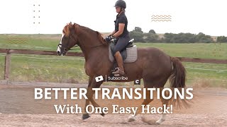 Horse Riding Lessons  How To Improve Your Horses Transitions [upl. by Nirok648]