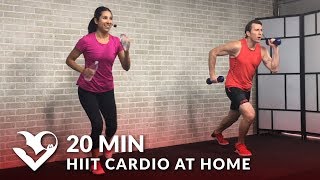 20 Min HIIT Cardio at Home for Men amp Women  Fat Burning 20 Minute Cardio Home Workout [upl. by Aida]