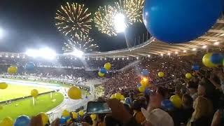 Recibimiento de la hinchada de Rosario Central de visitante ante Talleres [upl. by Sone453]