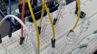 Arduino Dado con leds pulsador y random  TechKrowd [upl. by Lekcar]