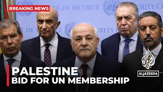 UN Security Council private meeting held to discuss Palestines bid for UN membership [upl. by Alleul478]