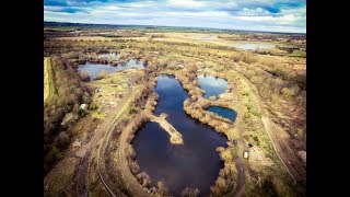 Drone  Catterick Fishing Complex winter click on 720hd for quality [upl. by Aleta]