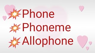 What is Phoneme phone and Allophone Linguistics [upl. by Calmas]