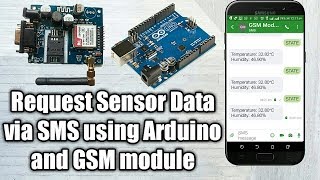 Request Sensor Data via SMS using Arduino and SIM900 GSM Module [upl. by Neelear]