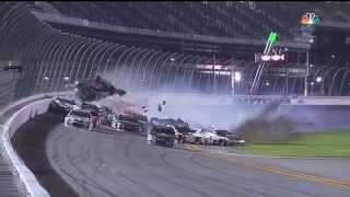 Massive wreck at end of NASCAR Daytona Coke Zero 400 [upl. by Litha652]