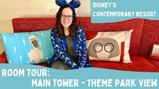 Disneys Contemporary Resort  Main Tower Theme Park View Room  Room Tour [upl. by Tedi]