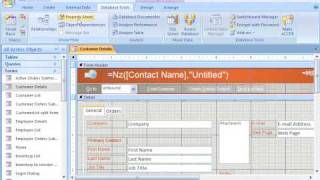 Access 2007 Demo Display a form and its datasheet simultaneously [upl. by Haonam]