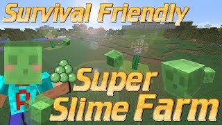 How to make a Slime Farm in Minecraft  Survival Friendly Slime Farm Minecraft Tutorial No Redstone [upl. by Fawcette]