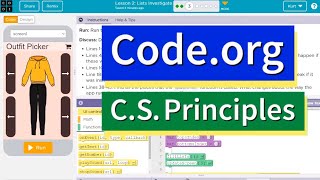 Codeorg Lesson 21 Lists Investigate  Tutorial with Answers  Unit 6 CS Principles [upl. by Leakim]