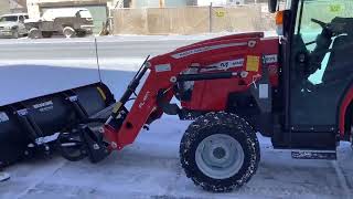 Massey Ferguson 1840M w 7’ Hydraulic Angle Snow Blade [upl. by Tonry751]