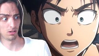 VEGETO REACTS TO ATTACK ON TITAN ABRIDGED EPISODE 1 part 1 [upl. by Osborn940]