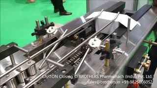 Carton Folding and Closing Machine with Hot Melt Glue [upl. by Casimire]