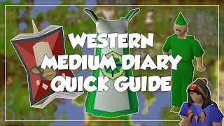 Western Provinces Medium Diary Quick Guide  Old School RunescapeOSRS [upl. by Tomkin]