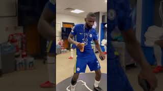 Chelseas Players Funny DanceJorginho Rudiger etc [upl. by Anovad]