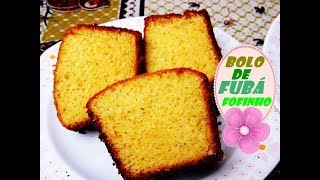 BOLO DE FUBÁ SIMPLES FOFINHO E DELICIOSO [upl. by Sikata]