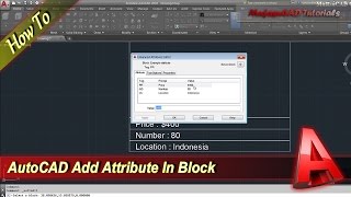 AutoCAD How To Add Attribute To Block [upl. by Sidoney]