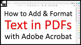 How to Add and Format Text in PDFs with Adobe Acrobat [upl. by Aleka]