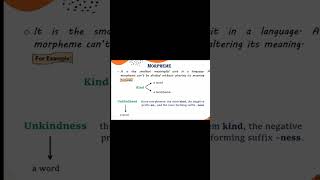 Morphemes in linguistics morphemes morphology linguistics [upl. by Oiramed]