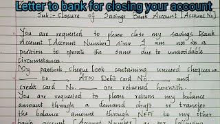 A letter to close your Bank account [upl. by Millhon]