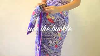 How to wear Peranakan sarong rayon with buckle [upl. by Ruphina]