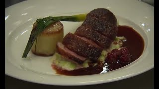 Gordon Ramsay Hells Kitchen Crispy Skin Duck Breast Recipe [upl. by Chadabe]