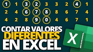 Cómo CONTAR VALORES DIFERENTES en una lista en Excel [upl. by Noloc111]