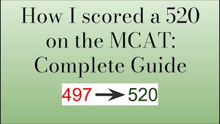 Full MCAT Guide From A 97th Percentile Scorer [upl. by Hutt]