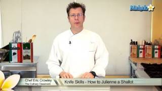 Knife Skills  How to Julienne a Shallot [upl. by Kate]