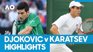 Novak Djokovic vs Aslan Karatsev Match Highlights SF  Australian Open 2021 [upl. by Inahs]