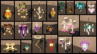 20 Minecraft Chandelier Design Ideas  Ceiling Light Build Hacks [upl. by Moazami]